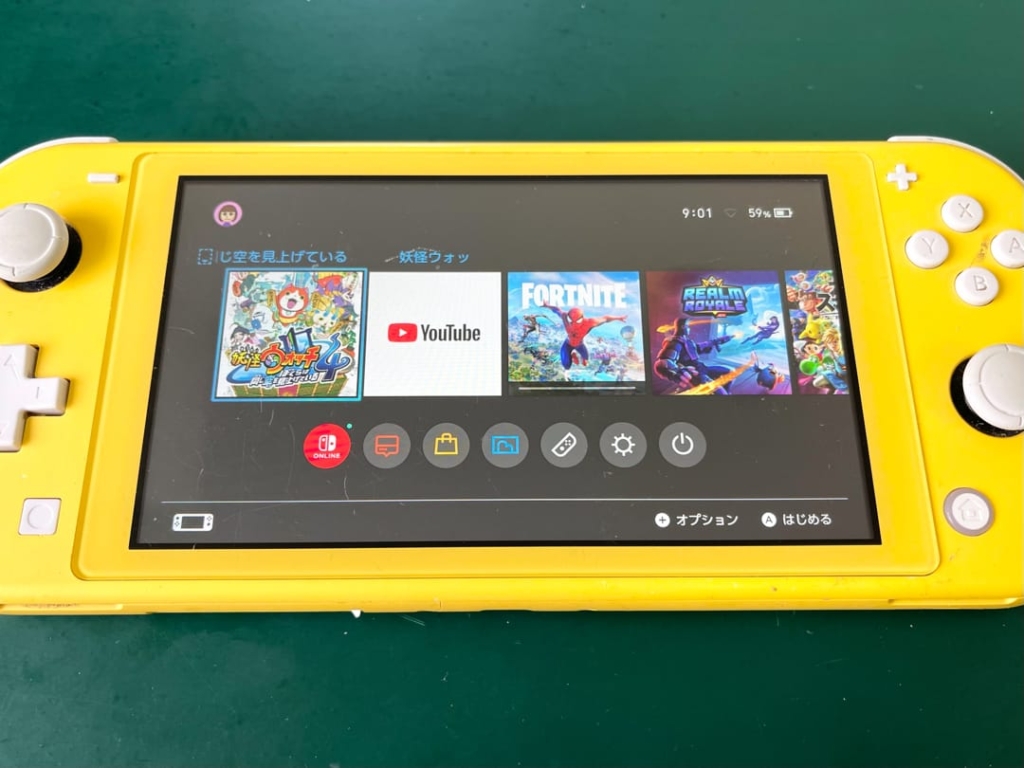 Switch Lite　液晶の修理完了