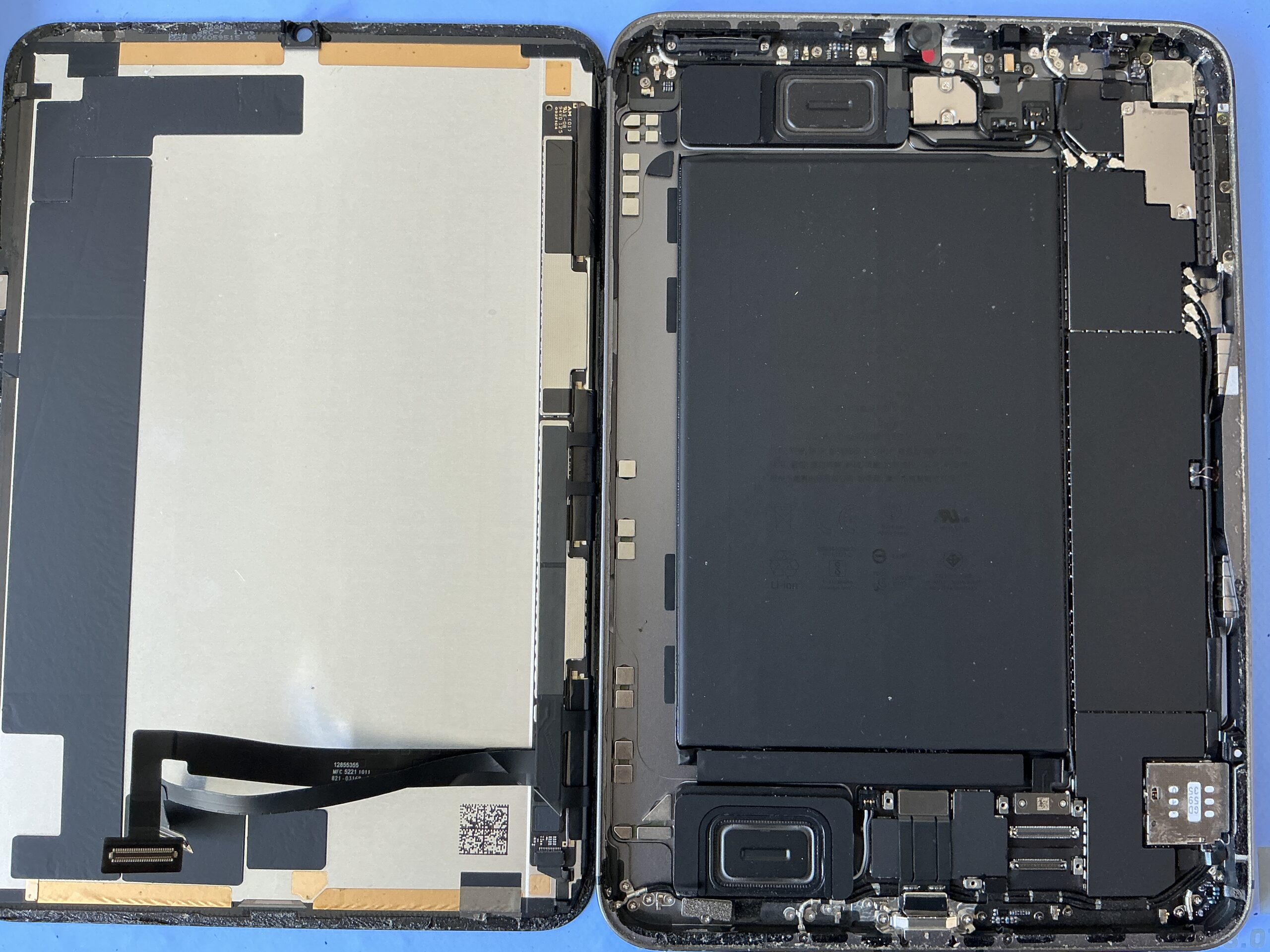 iPad mini 6 トップボタン(電源ボタン)修理 作業中
